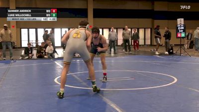 133 lbs 5th Place - Gunner Andrick, West Virginia vs Luke Willochell, Wyoming