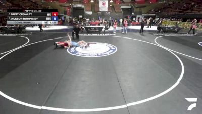 132 lbs Cons. Round 3 - Brett Crowley, Vacaville Wrestling Club vs Jackson Humphrey, High Desert Wrestling Club