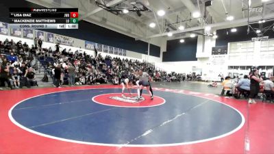 105 lbs Cons. Round 3 - Mackenzie Matthews, Los Osos vs Lisa Diaz, JW North