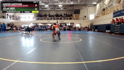 157 lbs Round 2 (6 Team) - Dylan Reed, Cowley College vs Hunter Gartmann, Rochester Community & Tech. College