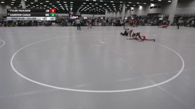 132 lbs Cons. Sub-quarters - Carsten Cagle, Harrah Wrestling Club vs Tyler Paulson, LaCrosse Area Wrestlers