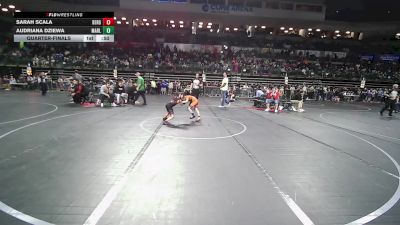55 lbs Quarterfinal - Sarah Scala, Bergenfield vs Audriana Dziewa, Marlton