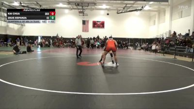 197 lbs Quarters & 1st Wb (16 Team) - Kai Chua, Sierra College vs Zeus Esparza, Chabot College