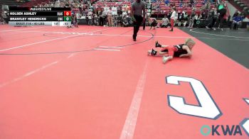 40 lbs Quarterfinal - Kolsen Ashley, Blackwell Wrestling Club vs Brantley Hendricks, Claremore Wrestling Club