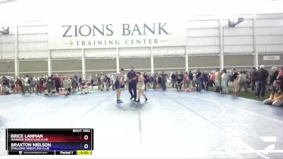 132 lbs Cons. Round 2 - Brice Lanman, Warrior Wrestling Club vs Braxton Nielson, Stallions Wrestling Club