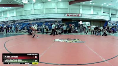 108 lbs Quarterfinal - Lilianna VanHorn, Michigan Revolution Wrestling Club vs Alexa Thomas, B.A.M. Training Center