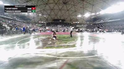 Boys 3A 106 lbs Champ. Round 2 - Wyatt Goetz, Snohomish vs Rodolfo Medina, North Thurston