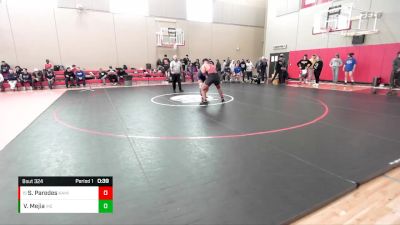 195 lbs Cons. Round 2 - Santiago Paredes, Kamiakin vs Victor Mejia, Eisenhower High School