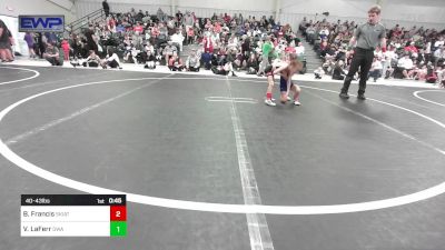 40-43 lbs Consolation - Bradley Francis, Skiatook Youth Wrestling vs Vanessa LaFerr, Greenwood Wrestling Academy