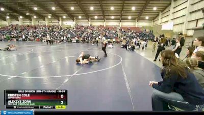 91-99 lbs Round 1 - Alexzys Zorn, Fremont Wrestling Club vs Kristen Cole, Top Of Utah