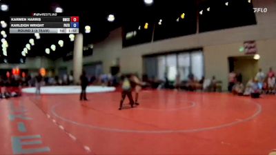 155 lbs Round 3 (4 Team) - Karmen Harris, Fairly Odd Wrestlers vs Karleigh Wright, Patriots WC Red