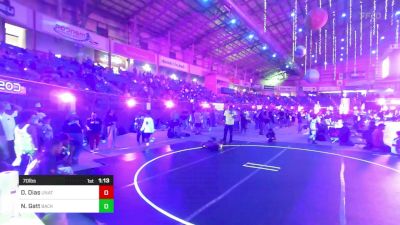 70 lbs Semifinal - Dash Dias, Unattached vs Nolan Gatt, Backyard Brawlers