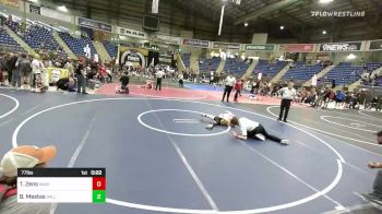 77 lbs Consi Of 8 #2 - Tayten Zens, Madison Youth Wrestling vs Blake Mestas, Valley WC