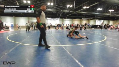 80 lbs Rr Rnd 3 - Adiline Shepperd, TEAM CONQUER vs Callie Dieker, ARDMORE TAKEDOWN CLUB