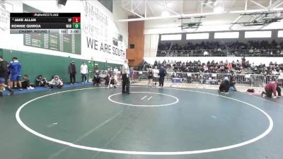 132 lbs Champ. Round 1 - Jake Allan, Villa Park vs Ronnie Quiroa, Warren