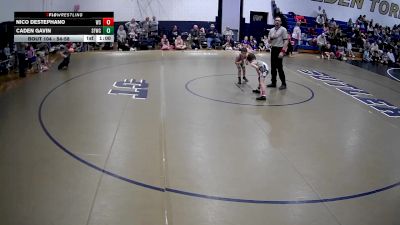 54-58 lbs Round 1 - Caden Gavin, Swamp Fox Wrestling Club vs Nico DeStephano, WPA Spartans