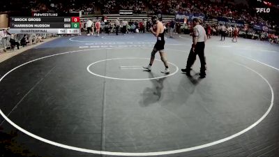 D 2 157 lbs Quarterfinal - Harrison Hudson, Sam Houston vs Brock Gross, Belle Chasse