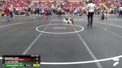 96 lbs Champ. Round 2 - Tyler McAtee, Matside Wrestling Acadamy vs Grayden Japp, Nebraska Wrestling Academy