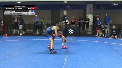 88 lbs Cons. Sub-semis - Daemeon Coleman, Well Trained vs James Dean, Betterman Elite Wrestling