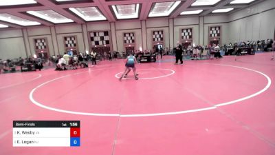 92 lbs Semifinal - Kason Wesby, Va vs Elijah Logan, Nj