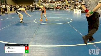 114 lbs Quarterfinal - Aaron Morris, Williston vs Grady Iverson, Bismarck Century