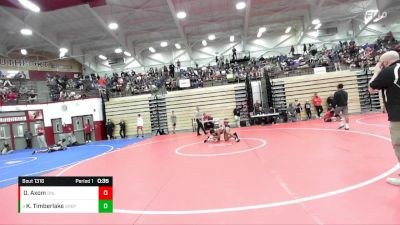 130-142 lbs Round 3 - Kameron Timberlake, Shelbyville vs Driven Axom, Bedford North Lawrence
