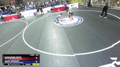 102 lbs Cons. Round 3 - Alexander Ortiz, Team Selma Wrestling Club vs Gavin Whatley, Sunkist Kids Monster Garage