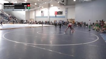 138 lbs Round 1 (16 Team) - Kaden Beatty, Brookwood vs Alex Holguin, Hillgrove