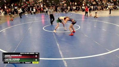 132 lbs Cons. Round 3 - Carter Horner, Loomis Wrestling Club vs Jadiss Rodriguez, Rockyford