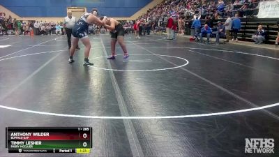 1 - 285 lbs Quarterfinal - Timmy Lesher, Parry McCluer vs Anthony Wilder, Buffalo Gap