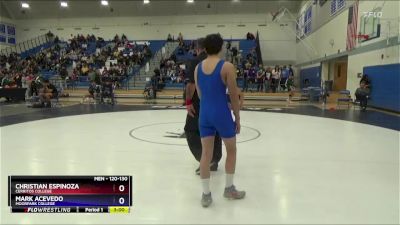 120-130 lbs Round 2 - Christian Espinoza, Cerritos College vs Mark Acevedo, Moorpark College