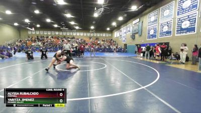 170 lbs Cons. Round 4 - Alyssa Rubalcado, Foothill vs Yaritza Jimenez, Pioneer Valley