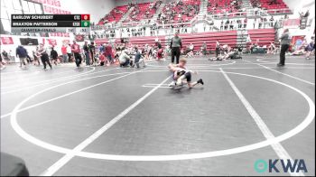 40 lbs Quarterfinal - Barlow Schubert, Chandler Takedown Club vs Braxton Patterson, Kingfisher YellowJackets