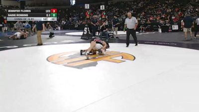 115 lbs Consi Of 16 #1 - Jennifer Flores, Lutheran/Orange (SS) vs Sadie Robbins, El Capitan (SD)