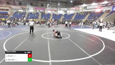 110 lbs Consi Of 16 #2 - Joseph Duran, Ortega Middle School vs Asher Navratil, Athlos Wrestling