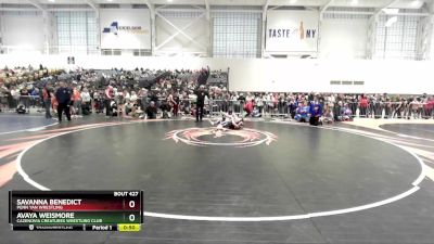 117-126 lbs Semifinal - Savanna Benedict, Penn Yan Wrestling vs Avaya Weismore, Cazenovia Creatures Wrestling Club