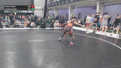155 lbs Champ. Rd Of 32 - Joanna Henry, 3F Wrestling vs Paige Stowe, Maw