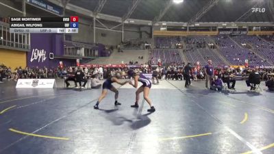 117 lbs Round 1 (16 Team) - Sage Mortimer, Grand Valley State vs Abigail Wilfong, Sioux Falls