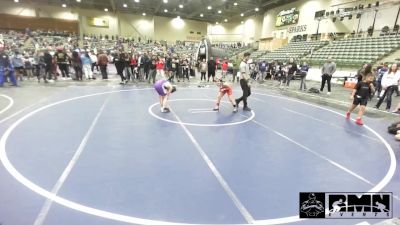 89 lbs Round Of 16 - Melaina Patterson, Elk Grove Wr Ac vs Ricardo Gutierrez, Yerington WC