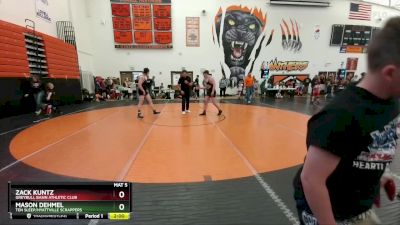 190 lbs Round 2 - Mason Dehmel, Ten Sleep/Hyattville Scrappers vs Zack Kuntz, Greybull Basin Athletic Club