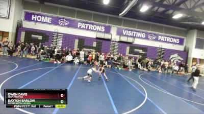 62 lbs Semifinal - Daxton Barlow, Empire Battle School vs Owen Davis, Team Prestige