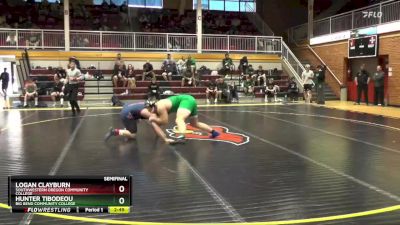 285 lbs Semifinal - Hunter Tibodeou, Big Bend Community College vs Logan Clayburn, Southwestern Oregon Community College