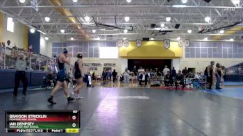 157 lbs 7th Place Match - Grayson Stricklin, Picayune High School vs Ian Dempsey, Vancleave High School