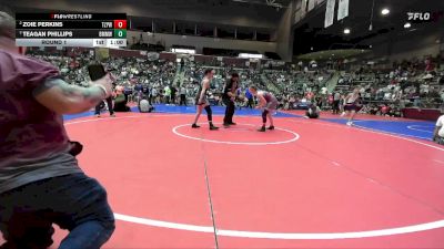 136 lbs Round 1 - Zoie Perkins, Team Zulpo Perryville Wrestling vs Teagan Phillips, Bauxite Mini Miners Wrestling