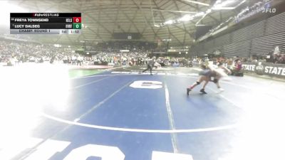 Girls 3A 120 lbs Champ. Round 1 - Lucy Dalseg, Everett (Girls) vs Freya Townsend, Kelso (Girls)
