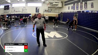 127 lbs Champ. Round 1 - Trey Carter, Fort Cherry Hs vs Andrew Barkey, Ringgold Hs