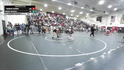 157 lbs Champ. Round 1 - Sergio Gomez, St. John Bosco vs Diego Tepatzi, Laguna Hills