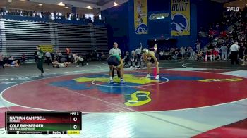 190 lbs Champ. Round 1 - Cole Ramberger, Central Dauphin HS vs Nathan Campbell, Norwin