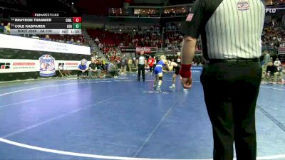 3A-106 lbs Champ. Round 1 - Cole Kasparek, Clear Creek-Amana vs Braydon Tranmer, Council Bluffs Abraham Lincoln