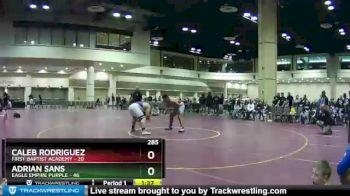 285 lbs Quarters & Wb (16 Team) - Caleb Rodriguez, First Baptist Academy vs Adrian Sans, Eagle Empire Purple